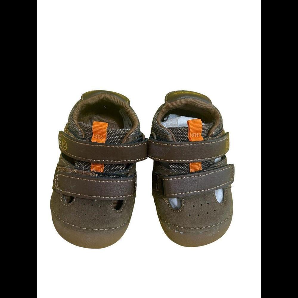 Stride Rite Boys SM Elijah Brown Sport Sandals Shoes 3 Wide (E) Infant NEW